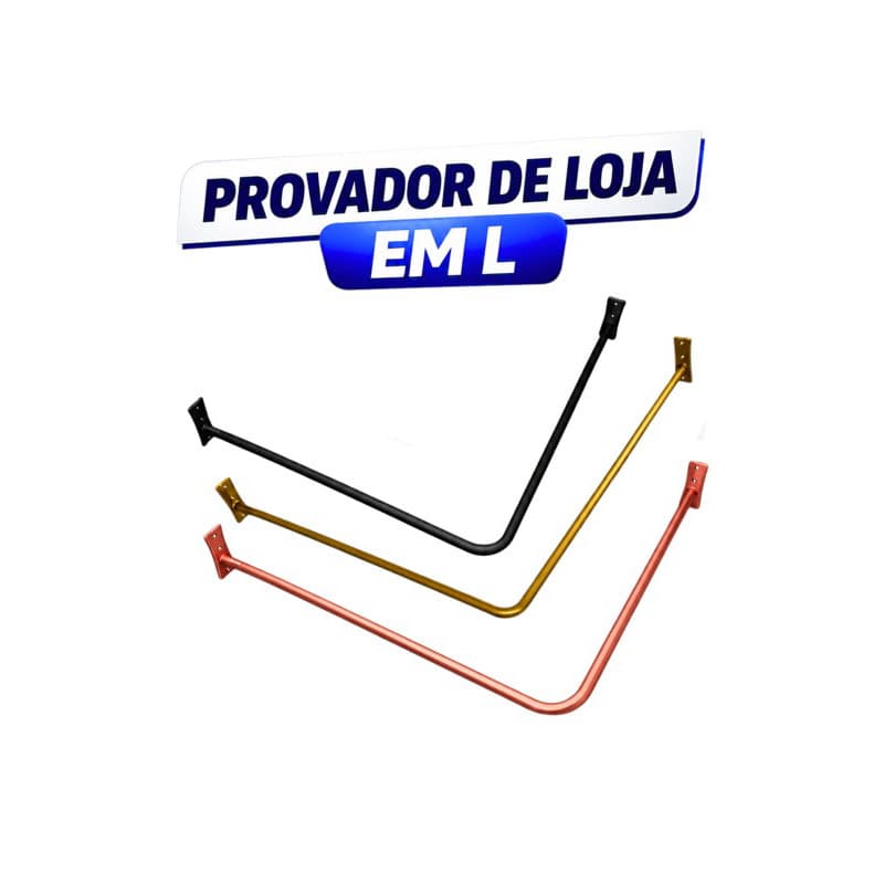 Provador de Parede em L | Modelo Compacto para Loja de Roupas e Boutique