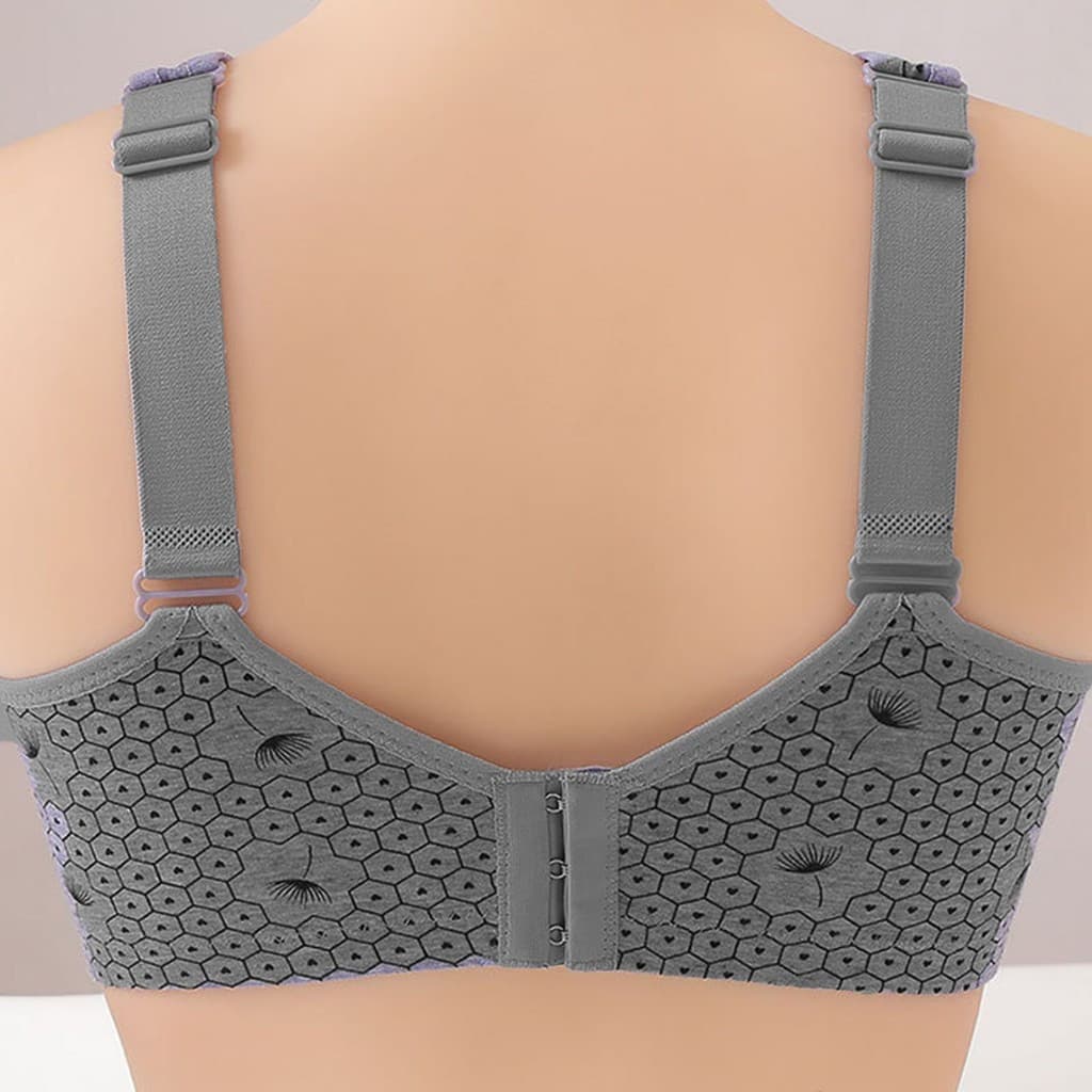 Sutiã Ajustável Sem Fio Feminino Diário Macio Aro Push Up Para Mulheres Idosas De Meia-Idade