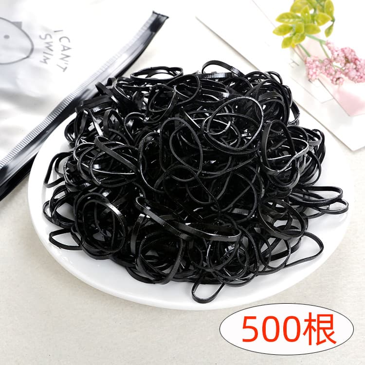 Elástico descartável feminino preto adultos usam laço de cabelo alta elasticidade simples grosso preto 2025 novo estilo