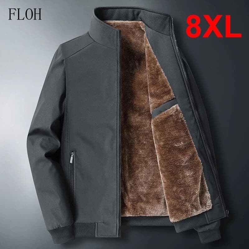 Casacos de Inverno Masculinos Grossos e Impermeáveis, Casaco de Lã, Moda Casual, Roupas Externas, Tamanhos Grandes Mascu
