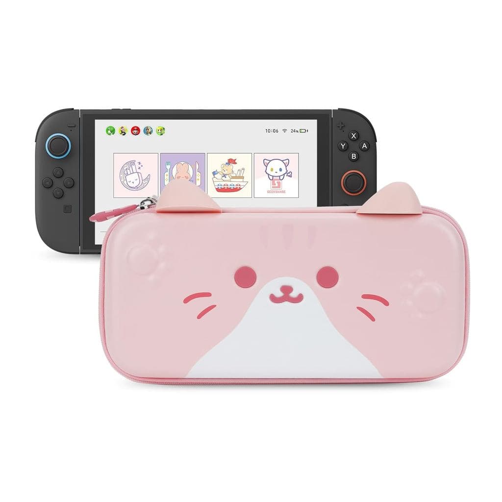 Estojo de Transporte GeekShare Compatível com Switch 2 (2025) de 7,9 Polegadas, Estojo de Viagem Slim com Capa Rígida e