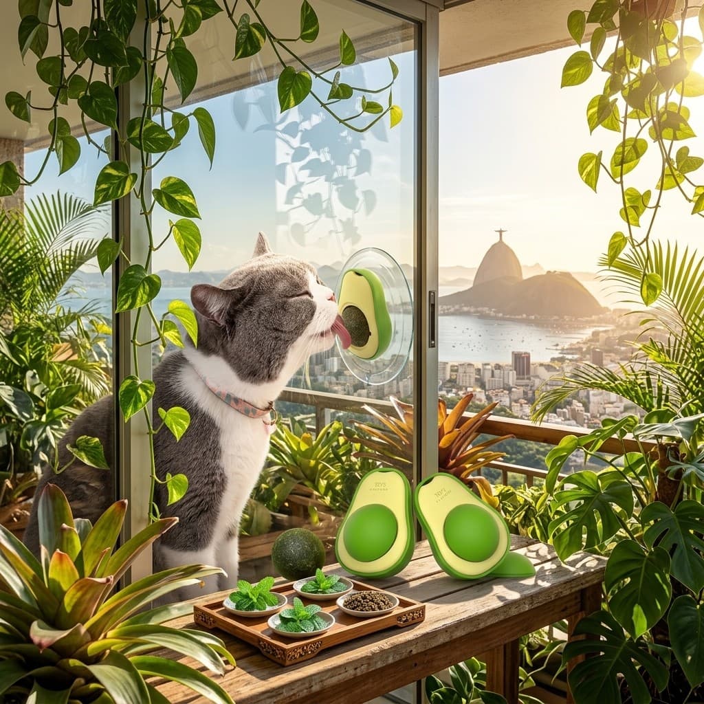 Abacate Com Catnip Natural Para Gatos Brinquedo Lambe Lambe Ajuda Na Digestão E Bolas De Pelo Erva Gato