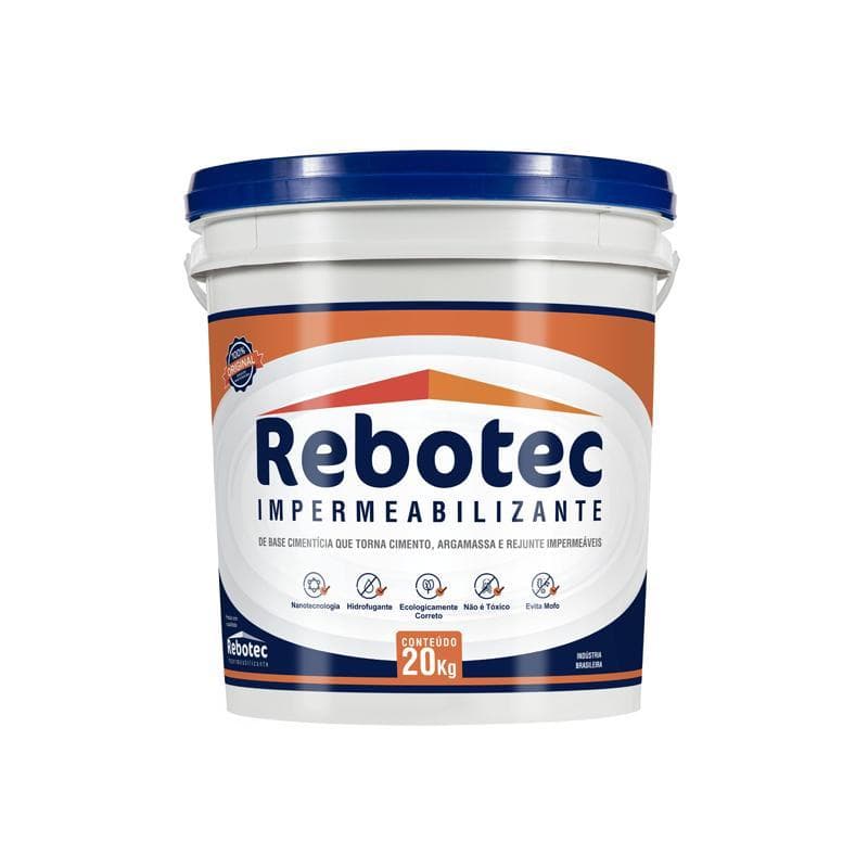 Impermeabilizante para Concreto e Argamassa Rebotec 20Kg Hidrofugante