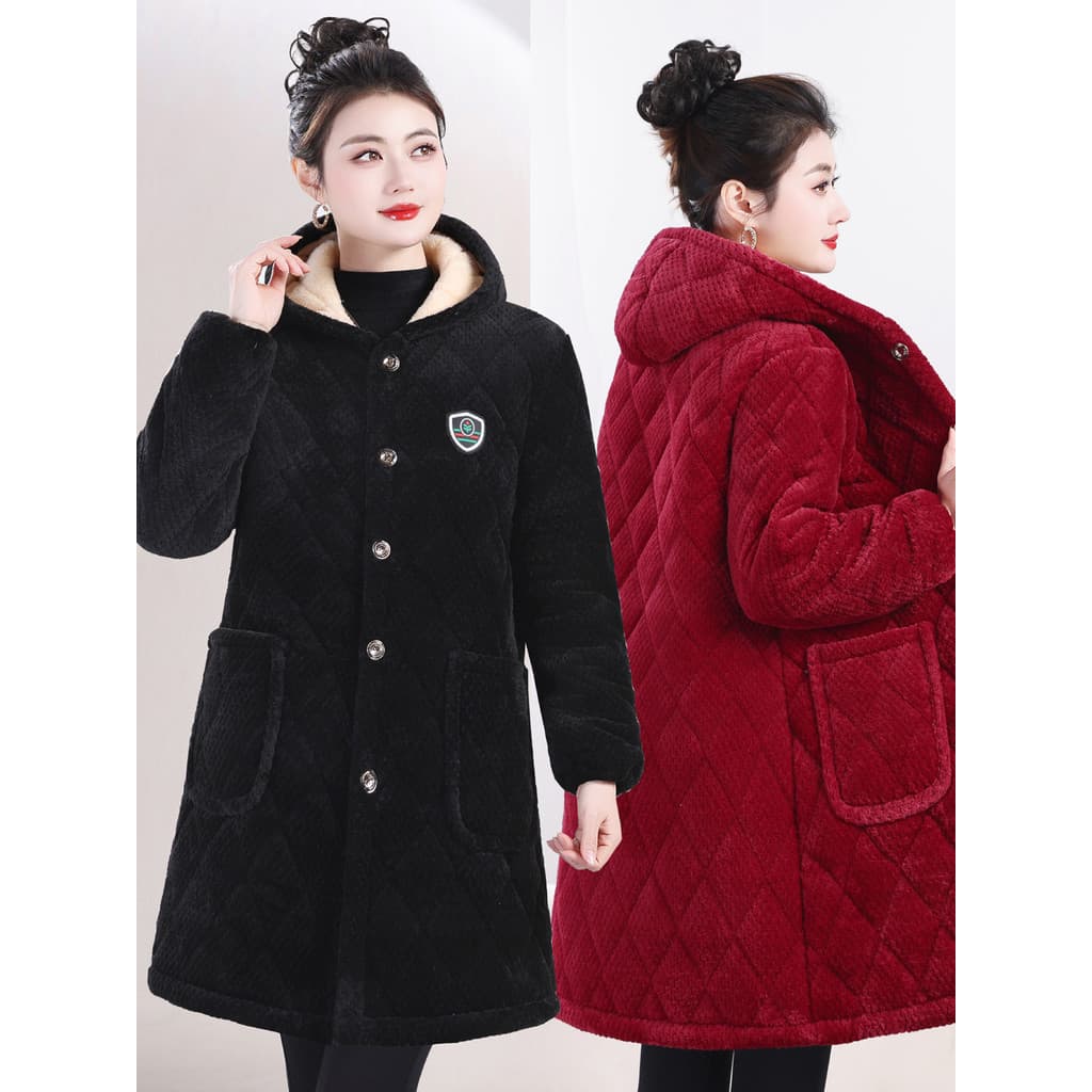 Forro de lã engrossado inverno feminino roupas acolchoadas de algodão roupas para casa acolchoado quente à prova de frio