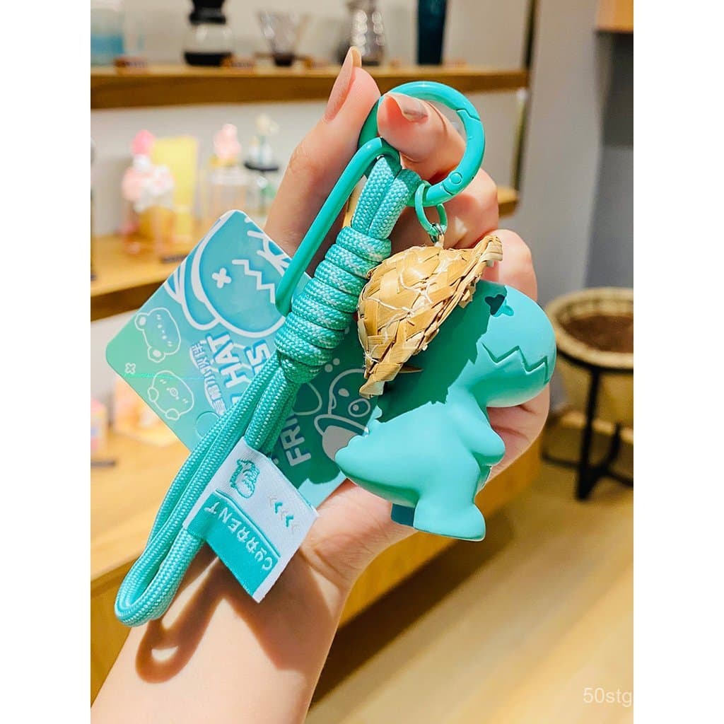 Chaveiro de Carro em Forma de Dinossauro Pequeno e Moderno, Chaveiro de Desenho Animado Exquisito para Mulheres, Decoraç
