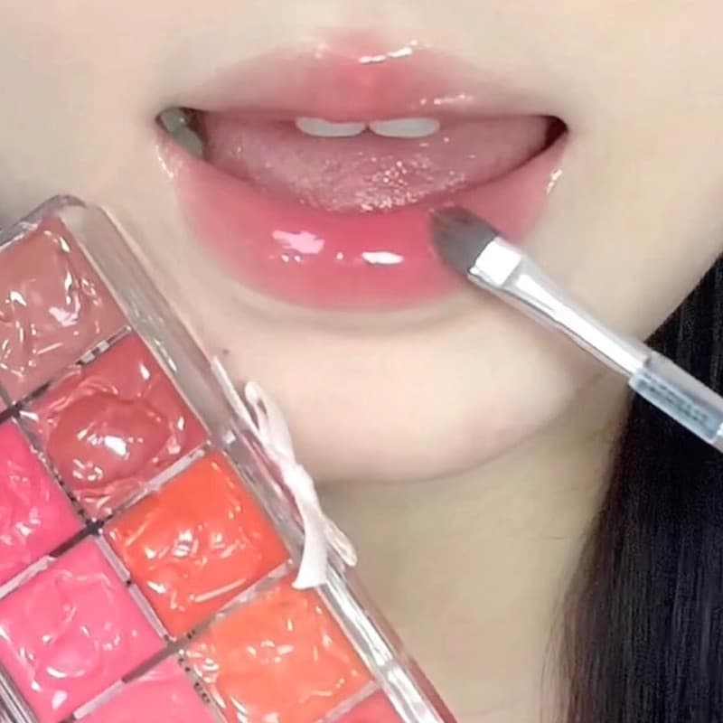 Por favor, veja minha cor VCR...Arte estudante autoajustável esmalte labial batendo princesa dez cores cor lábio Gel pla