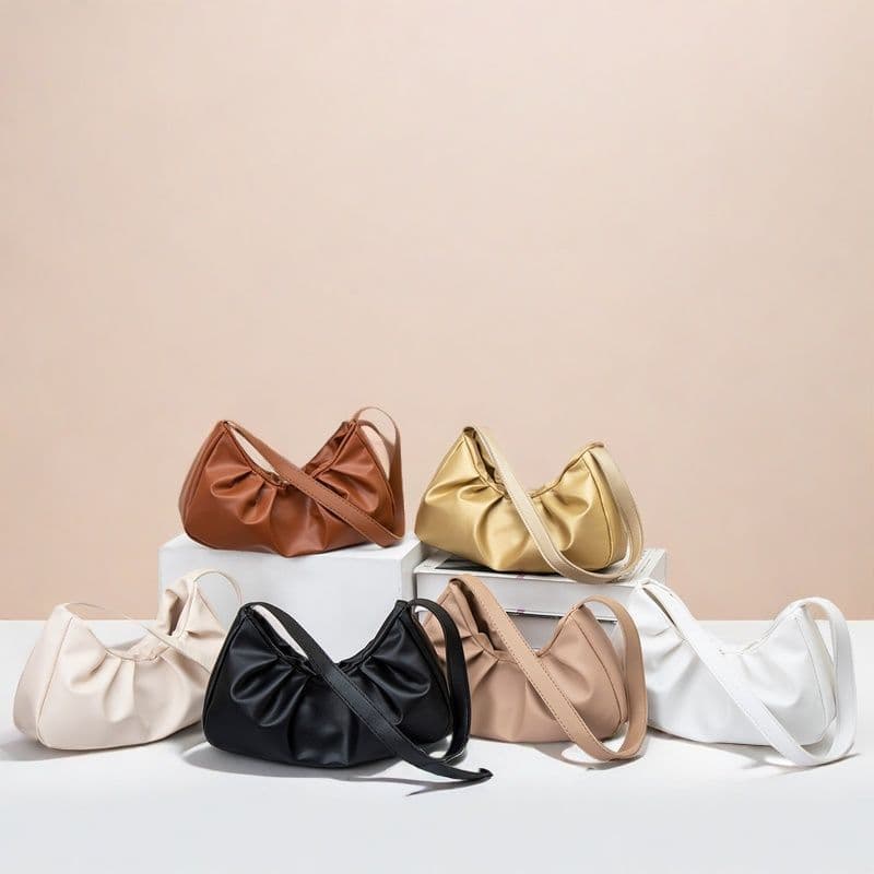 Elegante temperamento senhoras bolsa nuvem plissado axilas saco outono inverno novos produtos pequeno All-Match um-