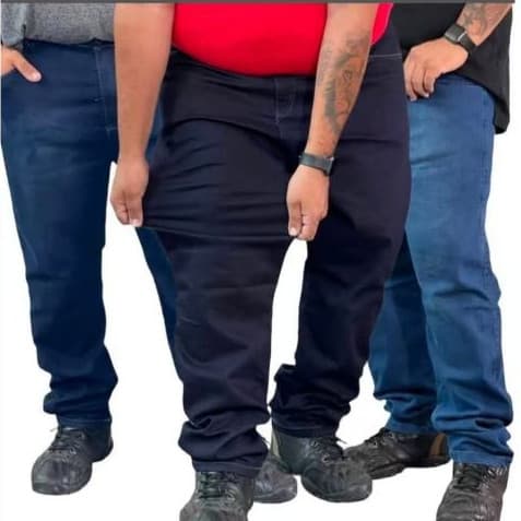 Kit 3/2/1 calça jeansPLUS SIZE masculina com elastano original linha premium promoção