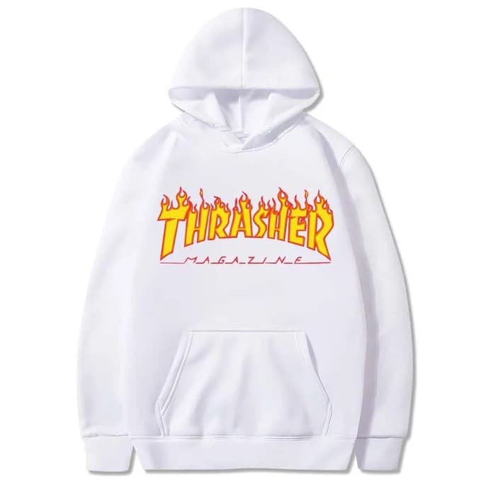 Moletom Canguru Thrasher Flames Skate Blusa de Frio Sreetwear Agasalho Quentinho Envio Rapido