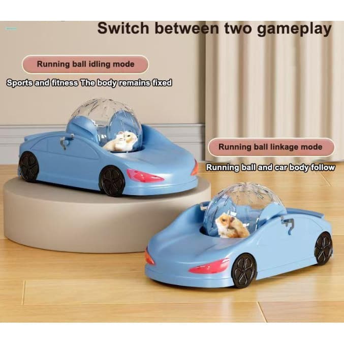 Hamster Pequeno Carro De Brinquedo Para Animais De Estimação Engraçado Bonito Esportes Interativos Roda Silenciosa