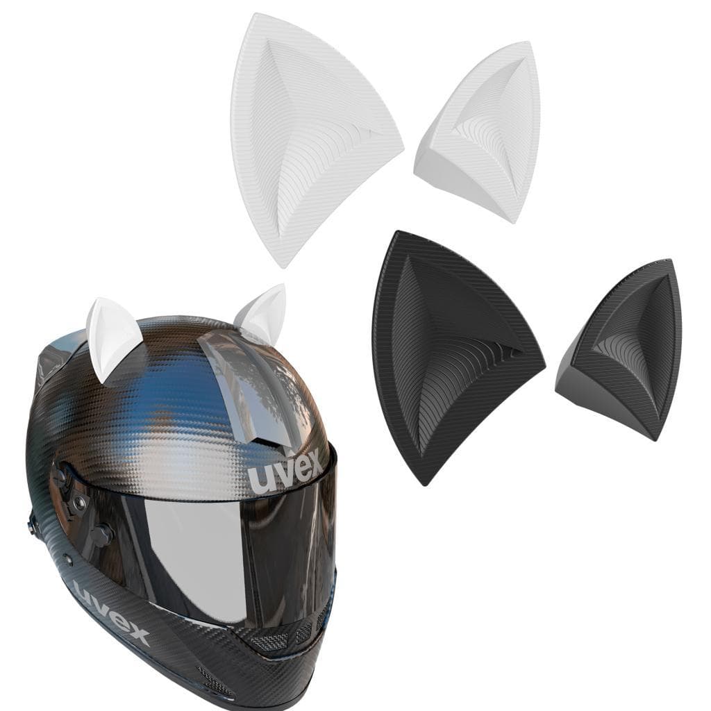 Acessório Orelha De Gato Para Capacete Moto Decoração Par