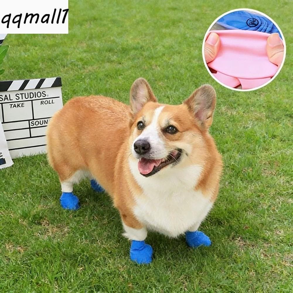 QQMALL1 Capa Impermeável Para Pés De Cachorro , Sapatos De Chuva Balão De Animais De Estimação Com Fundo Macio De Látex