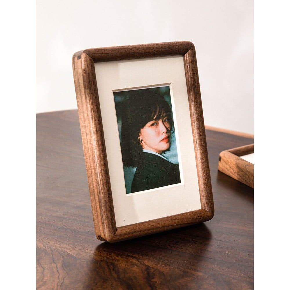 Criativo canto redondo preto nogueira moldura de foto mesa balanço 20cm 23cm 27cm casal quarto decoração lavar fotos faz
