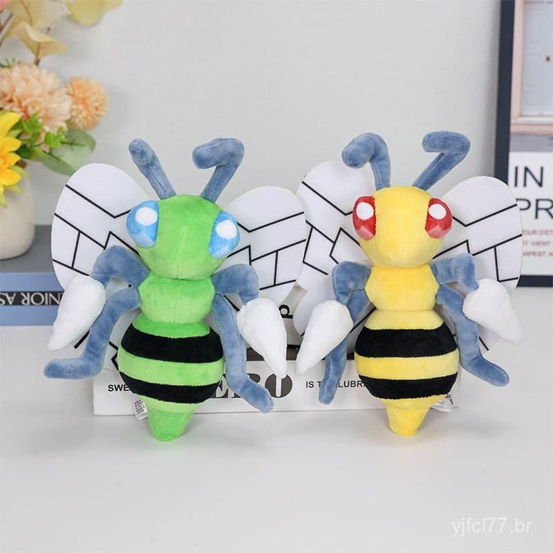 Brinquedo de Pelúcia Pokémon de 18,5cm, Boneco Beedrill, Almofada Hummingbird, Bumblebee
