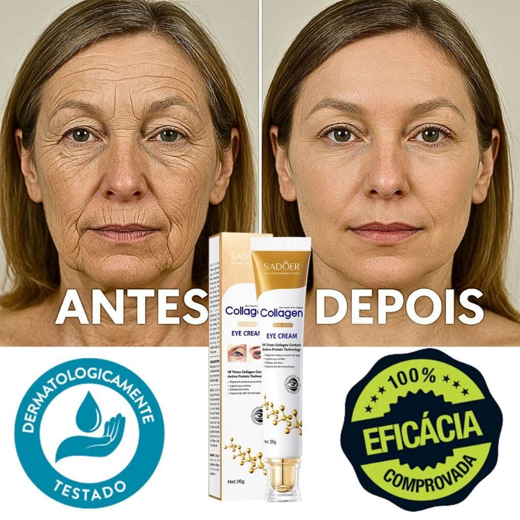 Creme com Colágeno para Rugas e Bolsas nos Olhos | Efeito Rejuvenescedor