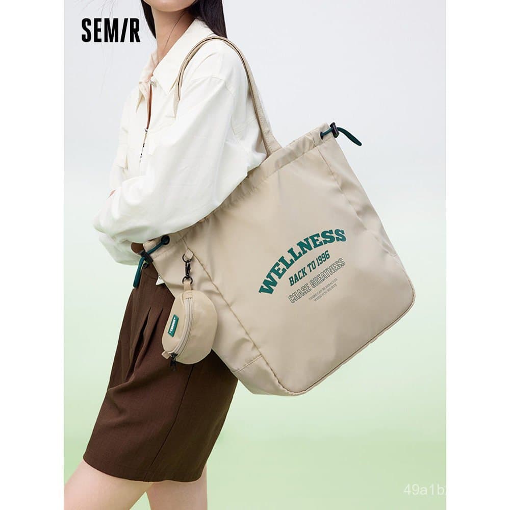 Nova bolsa de ombro de lona da Semir para mulheres, ideal para trabalho e deslocamentos, bolsa grande para estudantes un