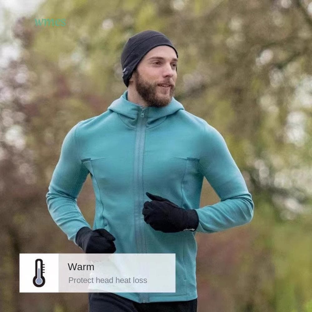 Boné Esportivo WMES1 Para Corrida No Inverno , Chapéus De À Prova De Vento De Cor Sólida , Gorro Macio De Secagem Rápida
