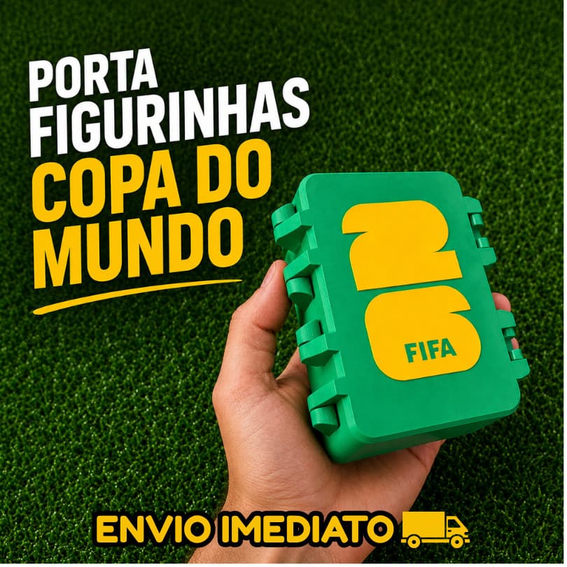 Caixa Porta Figurinhas do álbum Copa do Mundo 2026 , organize suas figurinhas com segurança