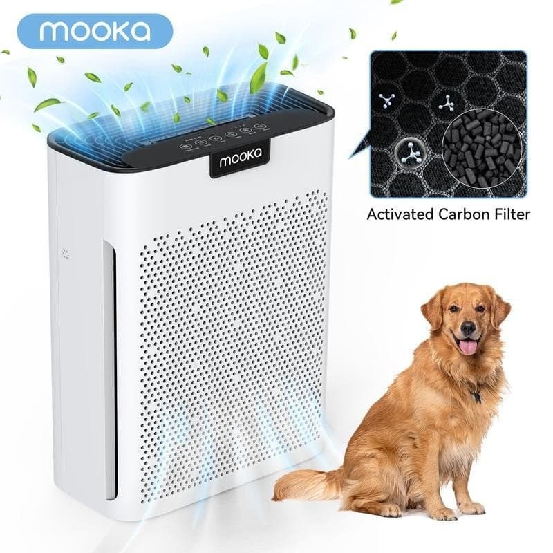 Purificadores De Ar MOOKA Para Casa , Sala Grande , 2000 Pés2 Com Filtros Laváveis , Esponja De Fragrância , Filtro HEPA