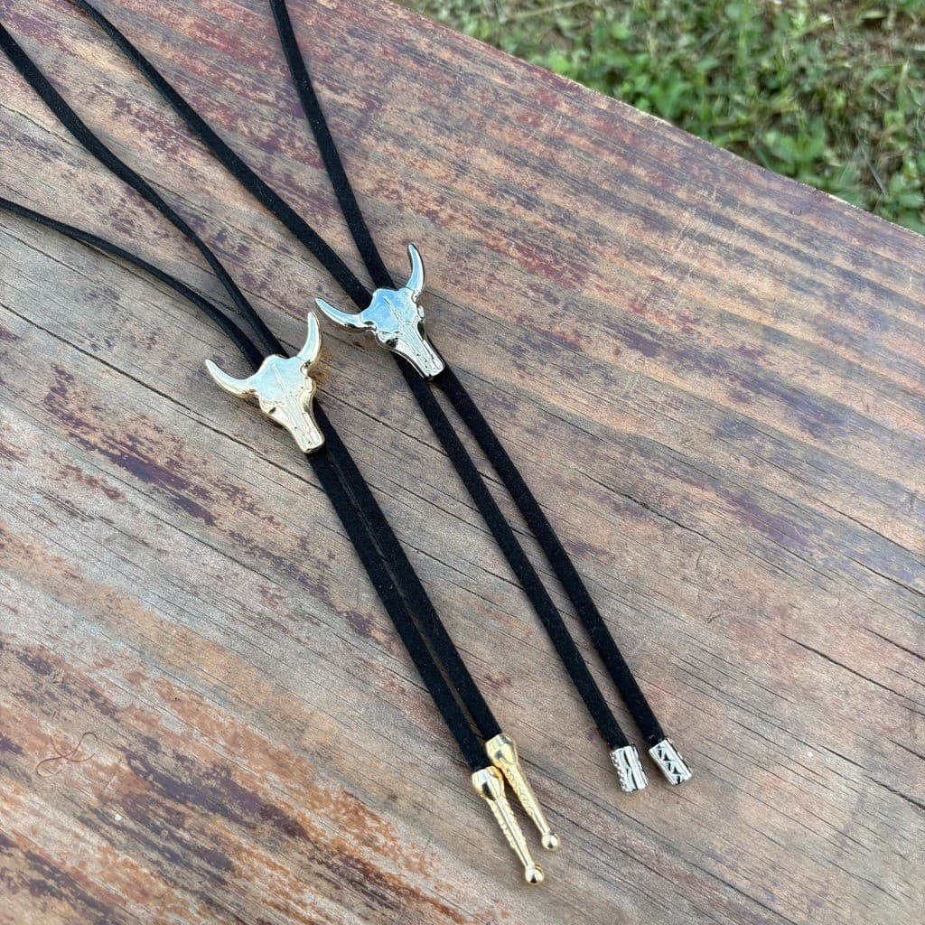 Gravatinha cabeça de boi longhorn estilo country sertanejo rodeio