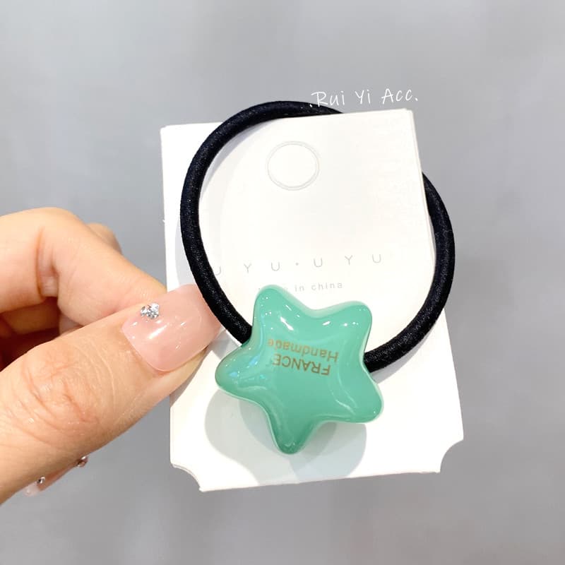 Versão coreana estrela corda de cabelo cabeça corda anel de cabelo faixa de borracha coreia Dongdaemun feminino doce cor