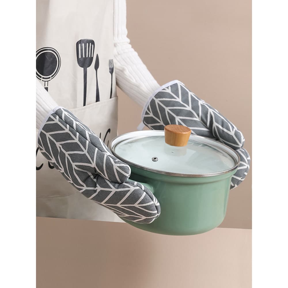 Cozinha engrossado isolamento térmico luvas antiderrapantes ferramenta resistente a altas temperaturas anti-escaldante f