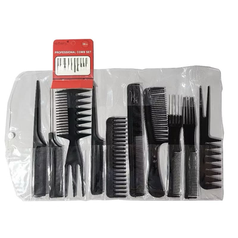 Kit 10 Pentes Profissionais Para Cabeleireiro