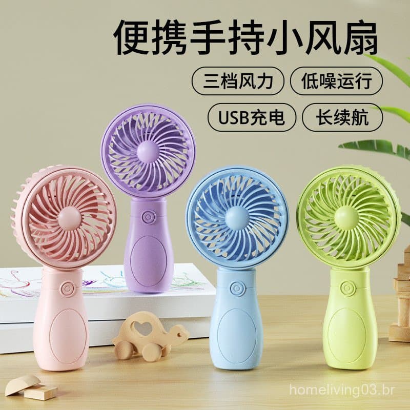 Novo Ventilador USB Portátil de Verão com Desenho Animado para Estudantes, Presente para Mesa de Trabalho, Fornecimento
