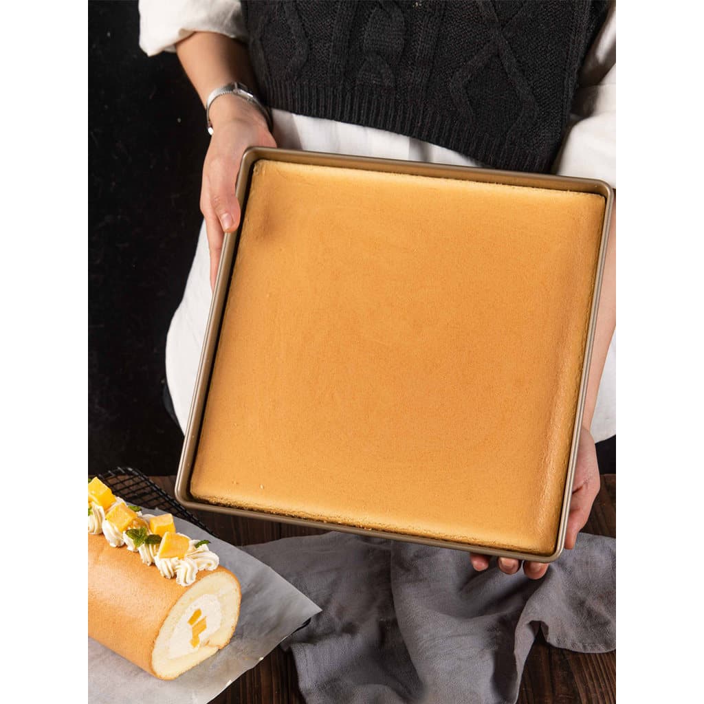 Assadeira bolo rolo molde bolo antigo 28*28 quadrado rolo suíço pele de tigre Mooncake antiaderente forno doméstico