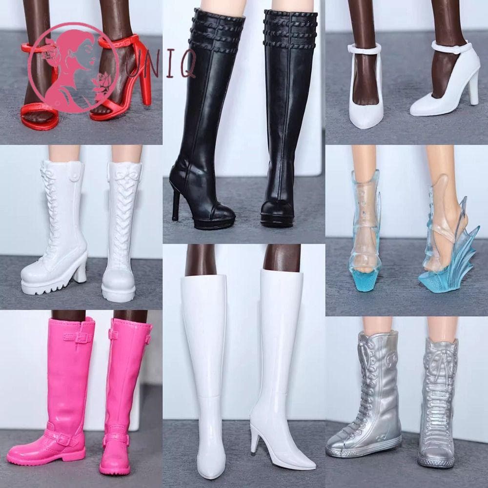 UNIQ 1/6 Sapatos De Boneca , Salto Alto De Qualidade 30cm , 20 Estilos Originais Super Modelo Botas Acessórios Para Bone