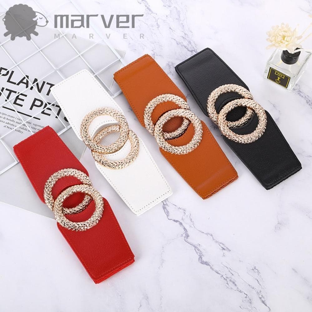 MARVER Luxo Cintos Largo Lazer Vestido Jeans Moda Casual Cintura De Couro