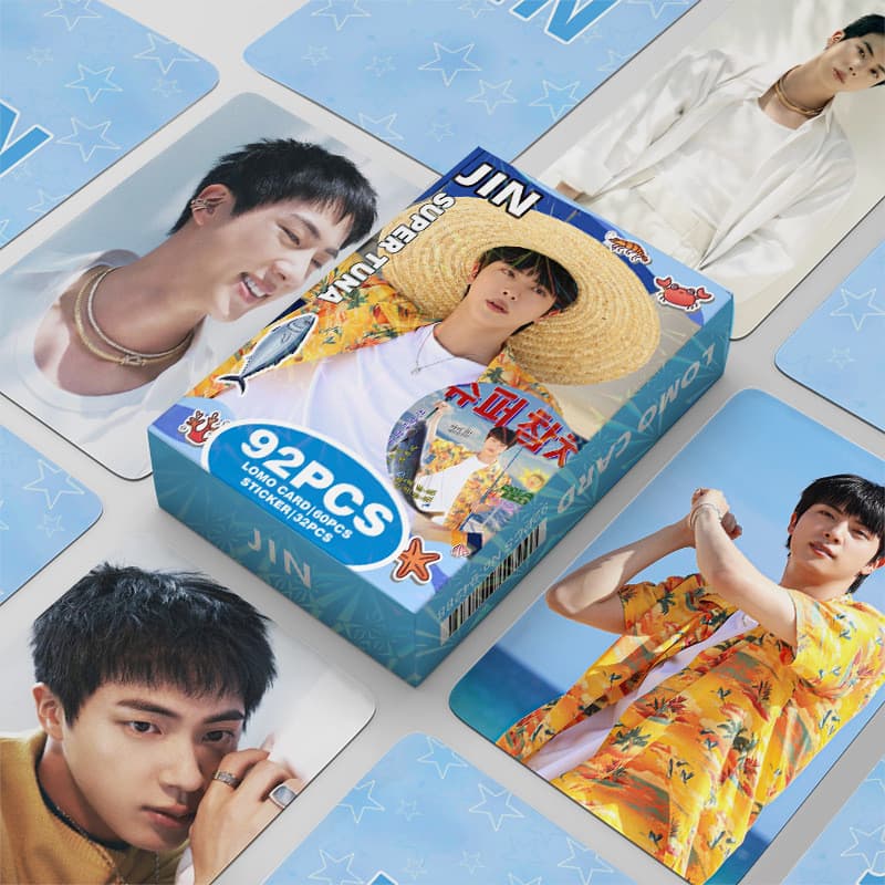 KPOP 92 Unidades/Caixa BTS JIN Super Tuna Photocards SOLO LOMO Cartão De Coleção