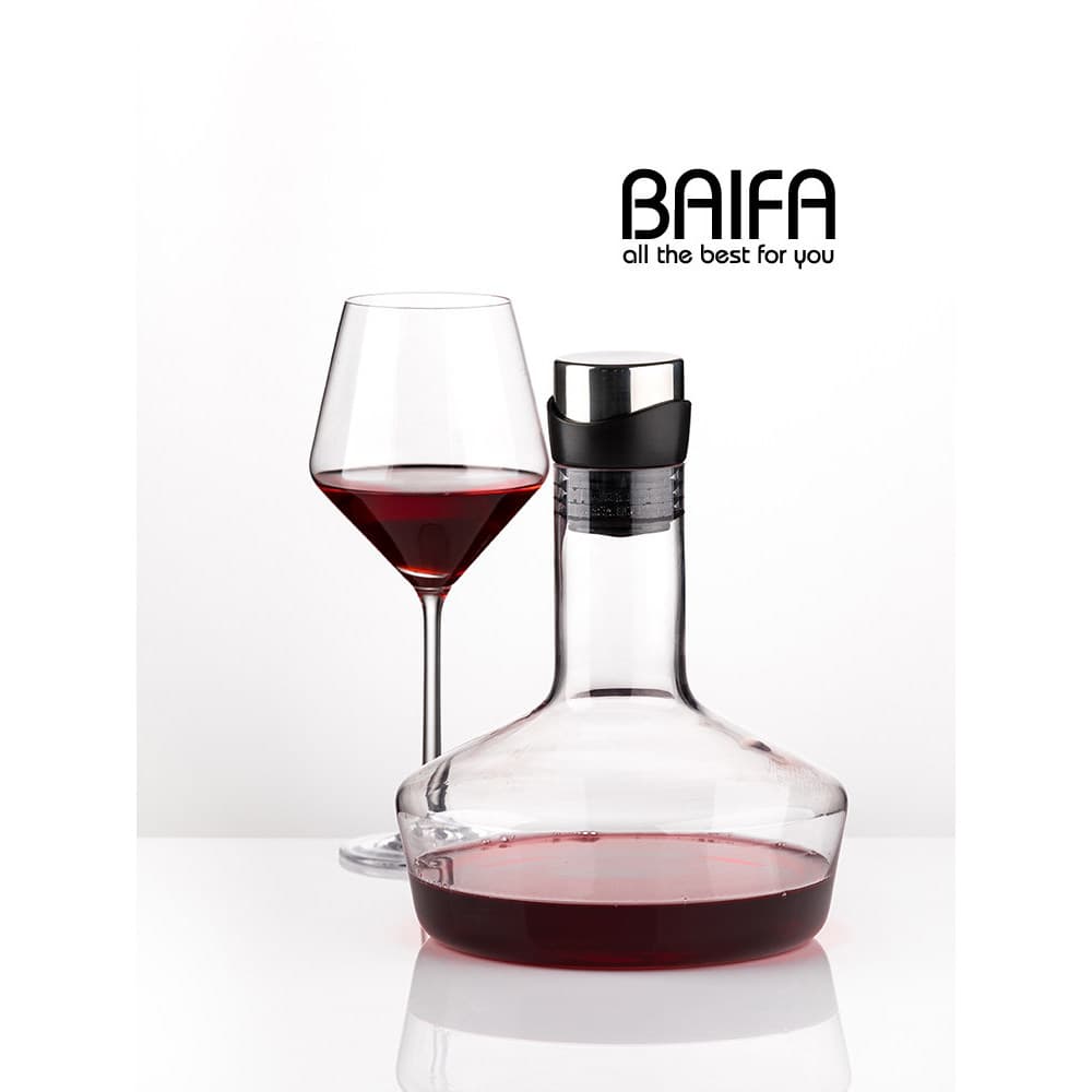 Casa única tipo cachoeira tipo respiração tamanho pequeno estilo europeu criativo vinho tinto sem chumbo com tampa decan