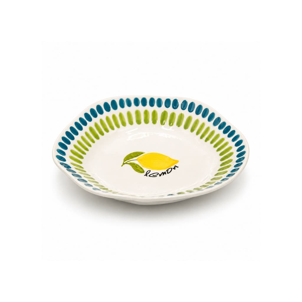 Prato Fundo Limão Siciliano Tutti-Frutti em Cerâmica 20cm