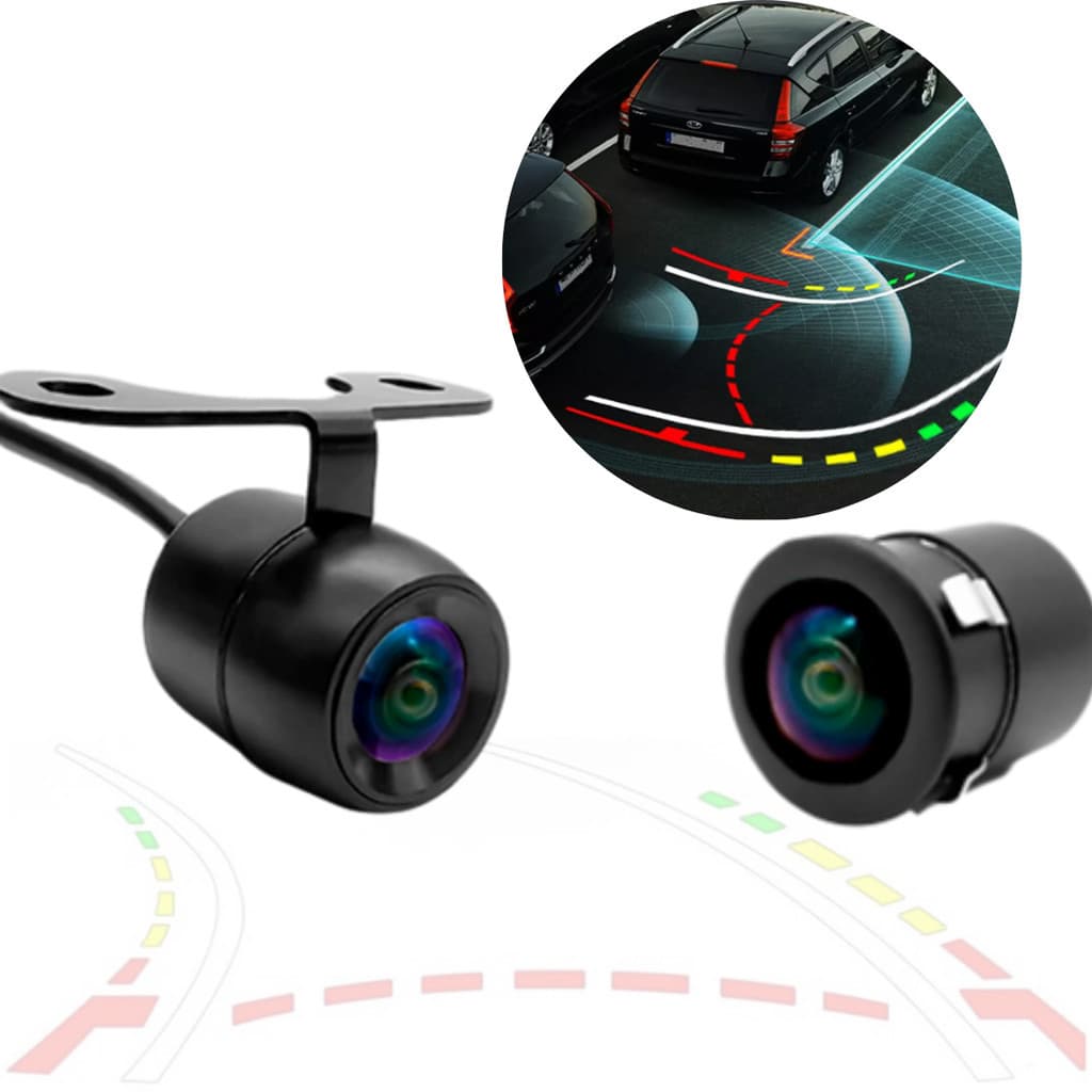 CAMERA DE RE CVBS Camera De Ré Automotiva Resistente A Agua Veicular CR530 170º GRAUS CVBS UNIVERSAL CVBS LENTE FISH EYE