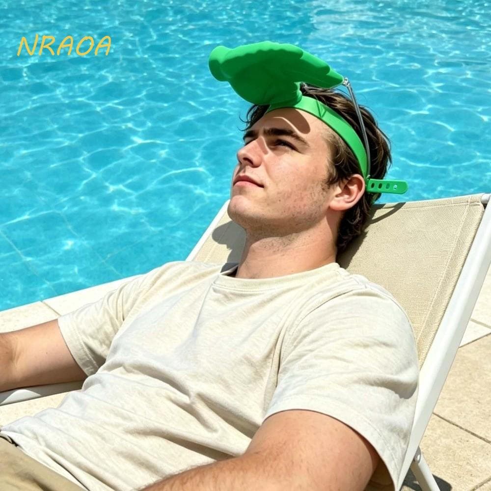 Faixa De Cabeça Com Viseira Solar NRAOA Palm , Chapéu De Sol Destacável PLA Para Mão Direita , Cabelo Peculiar Proteção