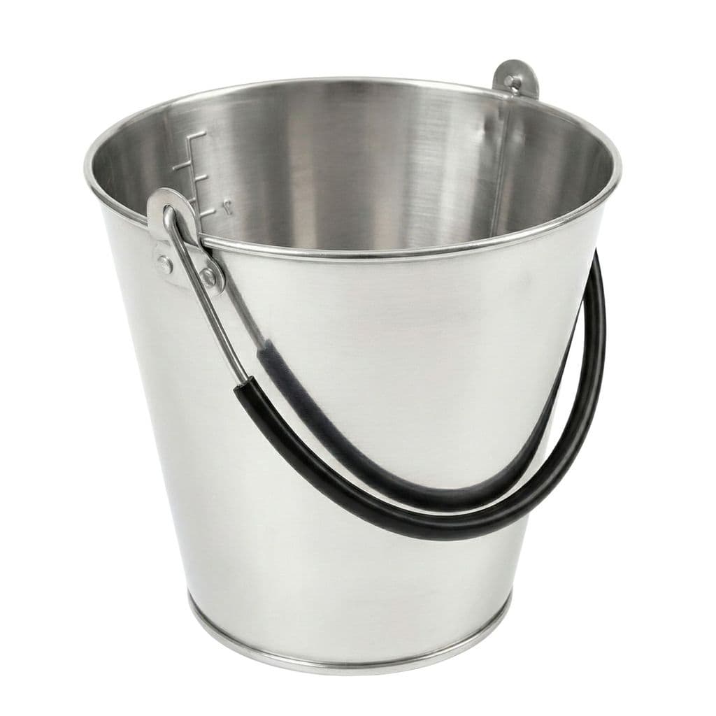 Balde Inox Oval 8 Litros - Para Ordenha, Água, Limpeza, Gelo e Decoração - SF27