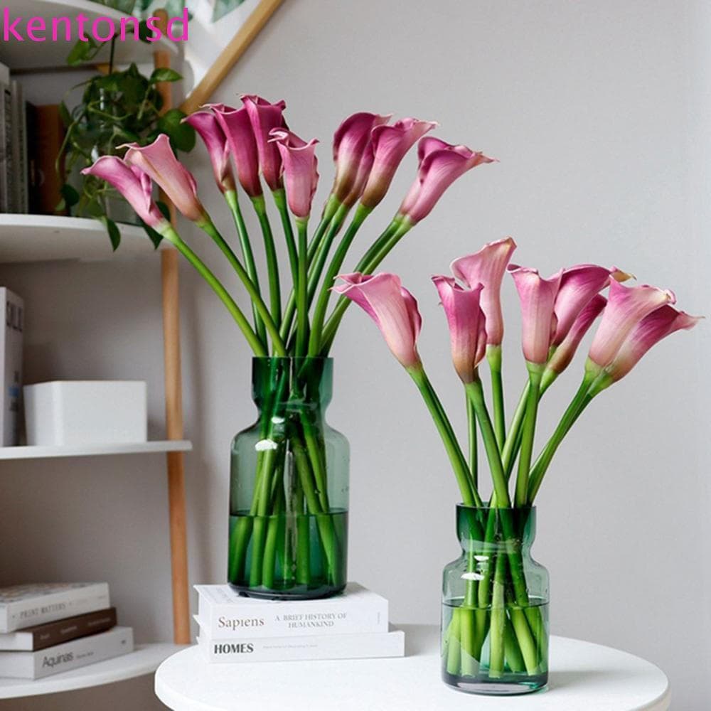 KENTONSD Artificial Calla Lírios Jardim 5 Pcs Toque Real Elegante Buquê De Casamento DIY