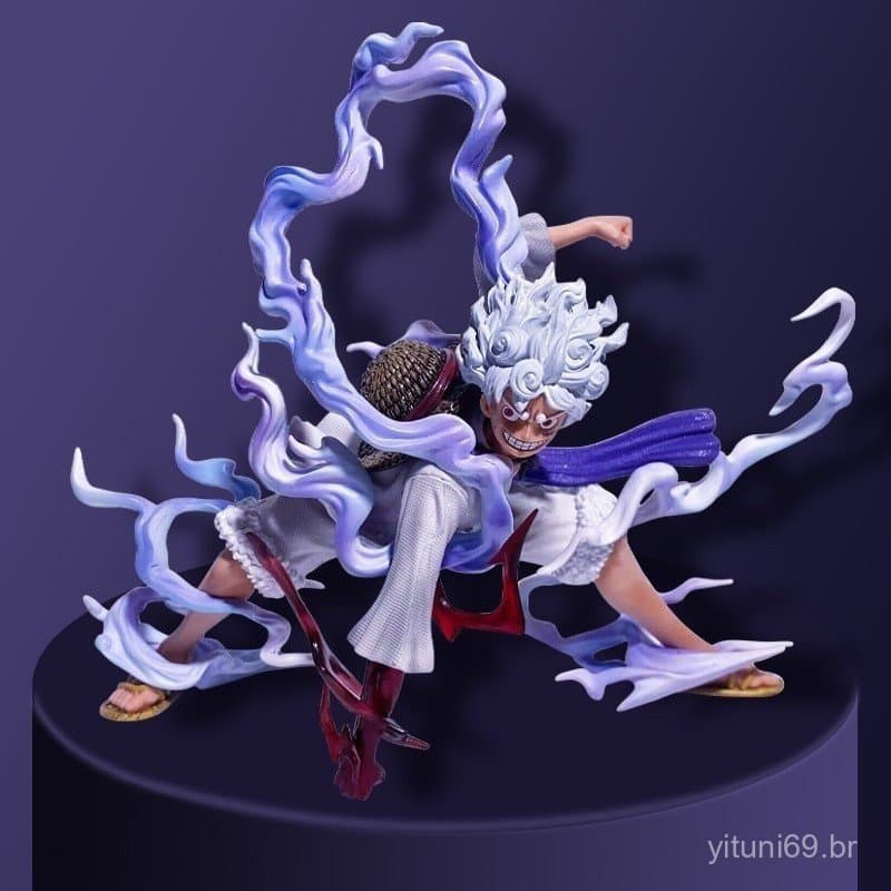 Anime Luffy Nika Sol One Piece God GEAR 5 Action Figure VUGI