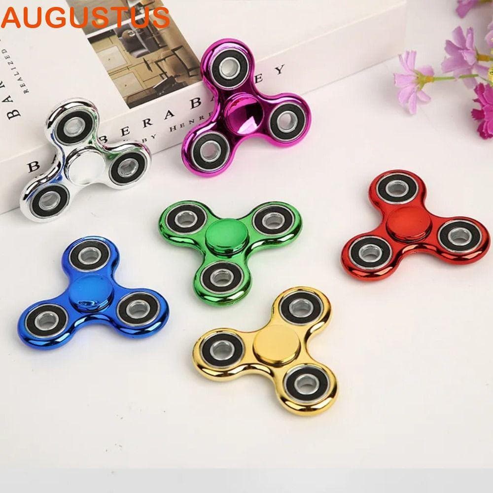 AUGUSTUS Hand Spinner , Giroscópio De Ponta Do Dedo De Três Dedos E 4 Rolamentos , Brinquedo De Descompressão Revestido