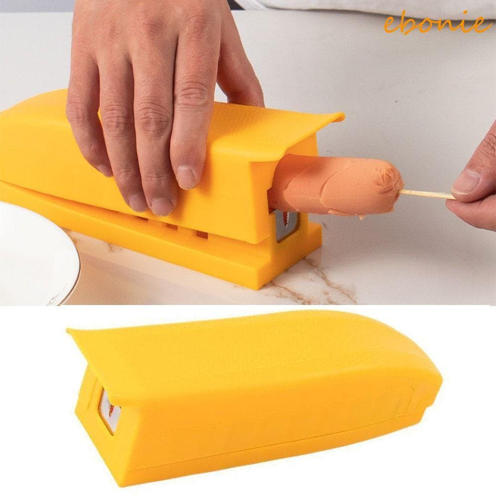 EBONIE Cortador De Cachorro-Quente , Descascador De Salsicha Criativo DIY , Presunto De Plástico Doméstico Amarelo Ferra