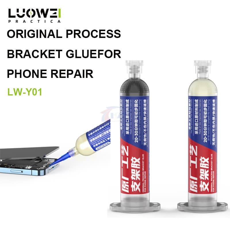 LUOWEI LW-Y01 30mL Suporte Cola Adequada Forte Viscosidade Para Android Apple Capa Traseira Adesão Retrabalho