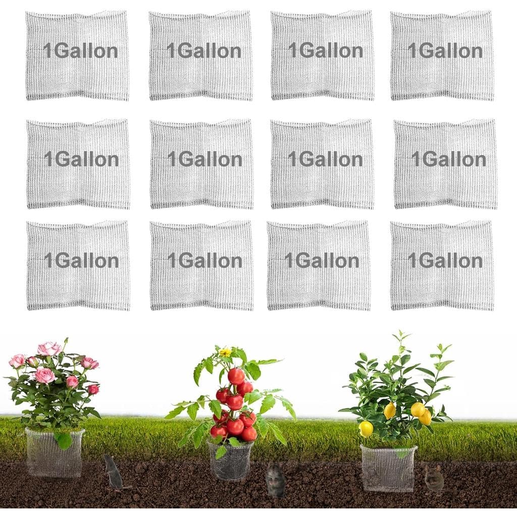 Cestas de arame para toupeiras e ratazanas de 1 galão, 10 unidades de cestas para raízes de plantas de 1 galão para raíz