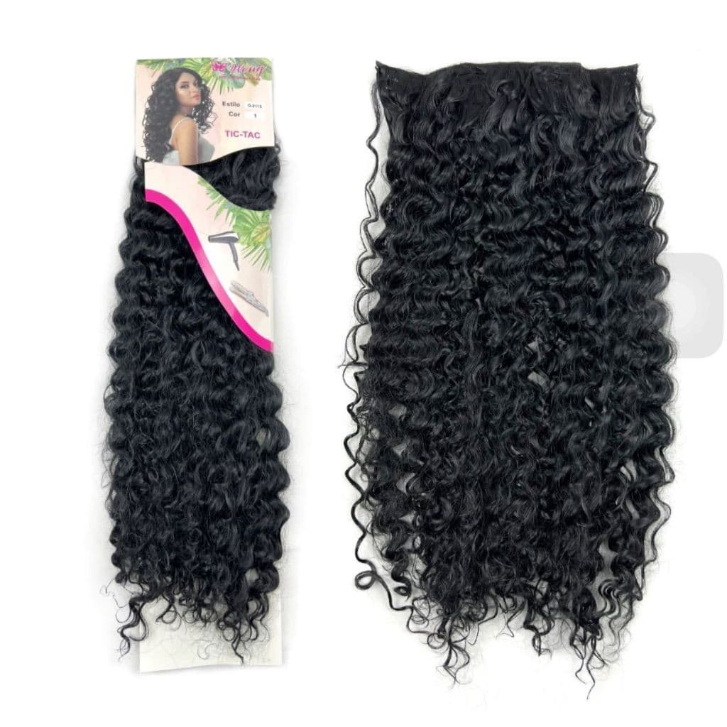Aplique cabelo Tic tac Cacheado  - Cabelo Fibra Orgânica parecido com cabelo humano - Weng diversas cores