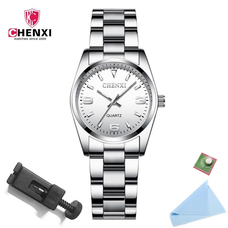 2025 CHENXI Relógios Femininos Senhoras Moda Marca De Luxo Vestido De Pulso Analógico Relógio De Quartzo Aço Inoxidável