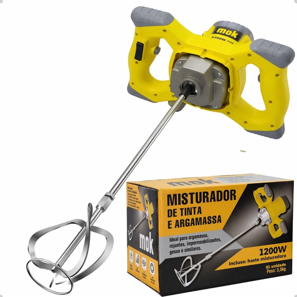 Misturador Elétrico de Tinta e Argamassa MOK 1200W 60Hz