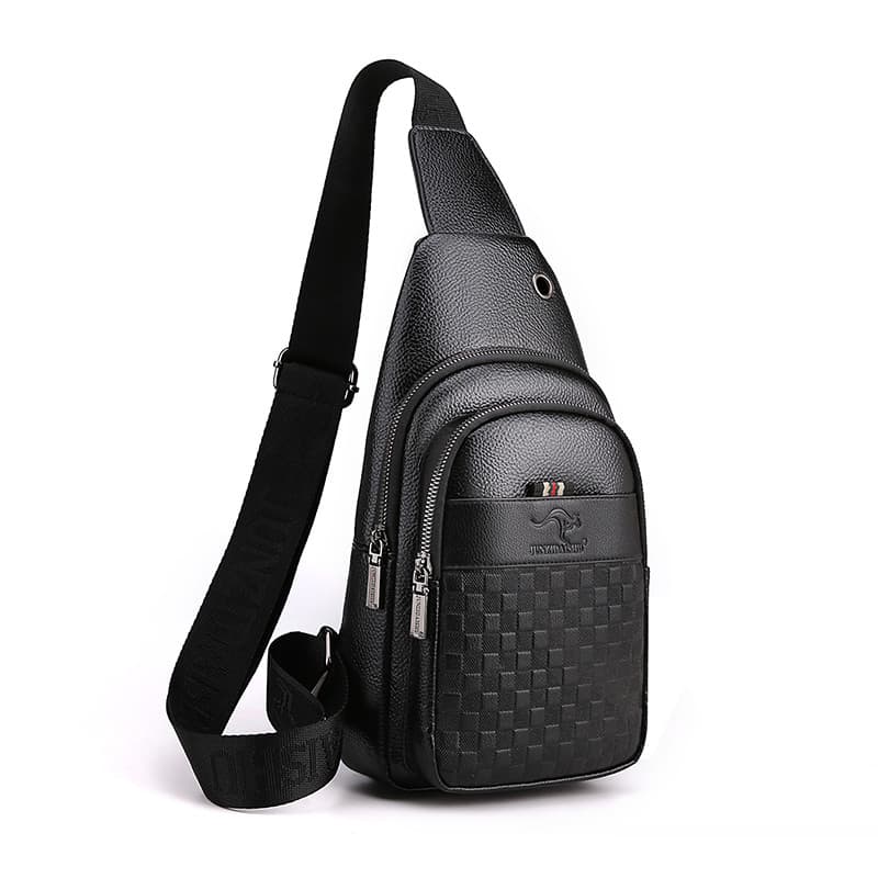 Bolsa de peito masculina de luxo leve, bolsa pequena Casual da moda, bolsa de ombro de couro macio, bolsa mensageiro de