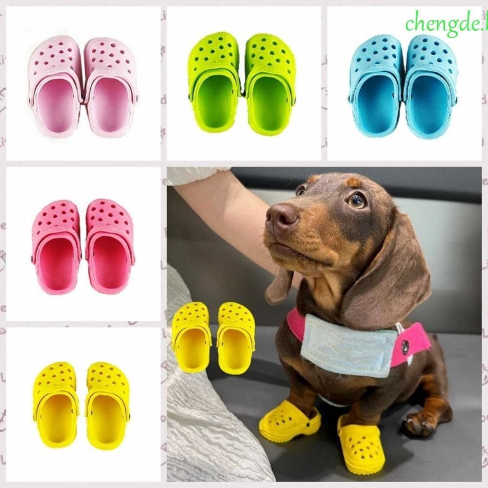 CHENGDEBR 1 Par De Sapato Com Buraco Para Cachorro , Sandálias Respiráveis Antiderrapantes Animais De Estimação