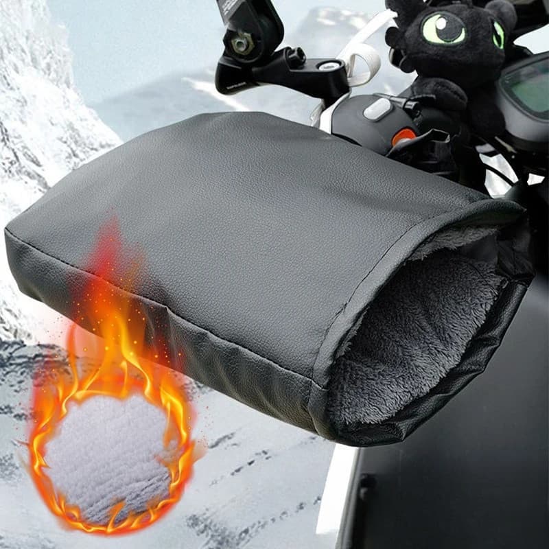 Protetor Térmico Para Guidão De Inverno Motocicleta/Luvas Grossas E Quentes Scooter/Capa Punho De Equitação À Prova De C