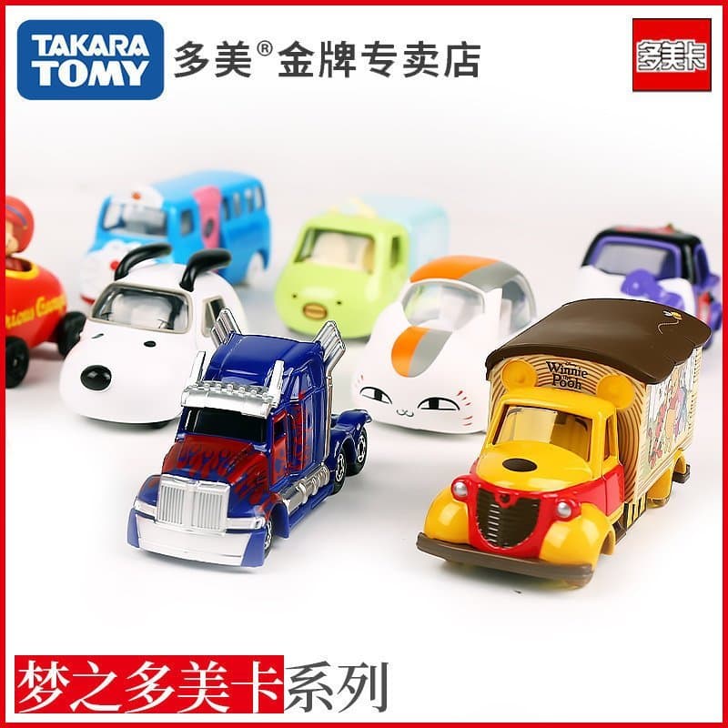 TOMY Tomica Dream Series Modelo de Carro em Liga Metálica Fofo My Melody Hello Kitty Snoopy Brinquedo Presente para Meni